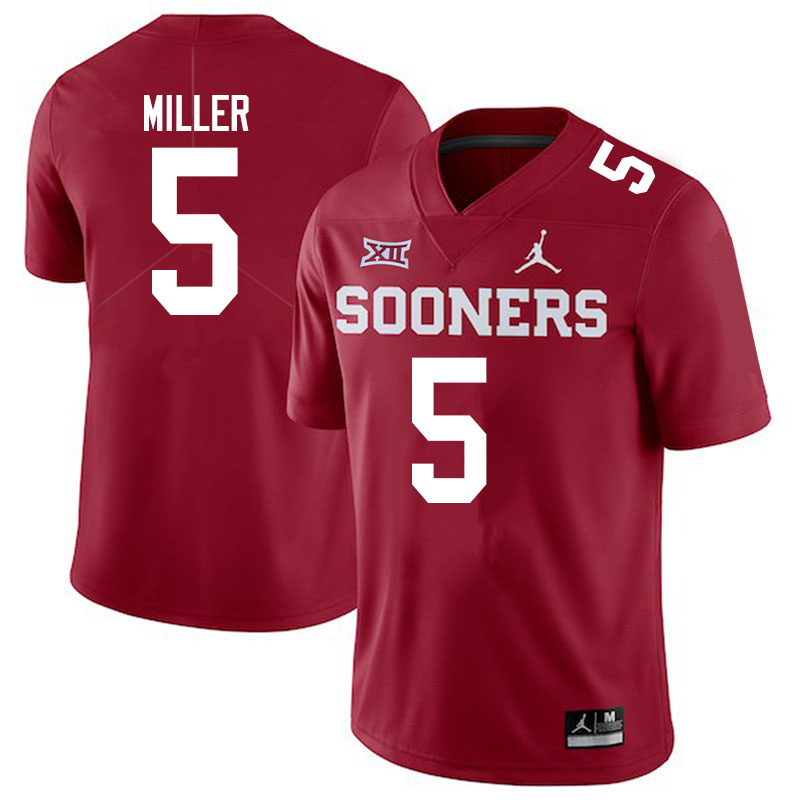 Men #5 A.D. Miller Oklahoma Sooners Jordan Brand College Football Jerseys Sale-Crimson